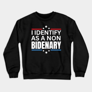 I identify as non Bidenary American vintage style (v15) Crewneck Sweatshirt